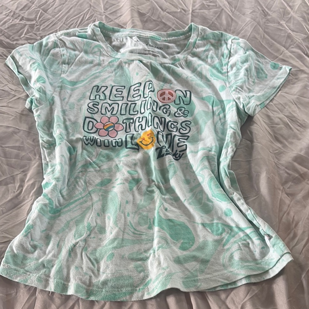 Lucky Brand Green Graphic Tee